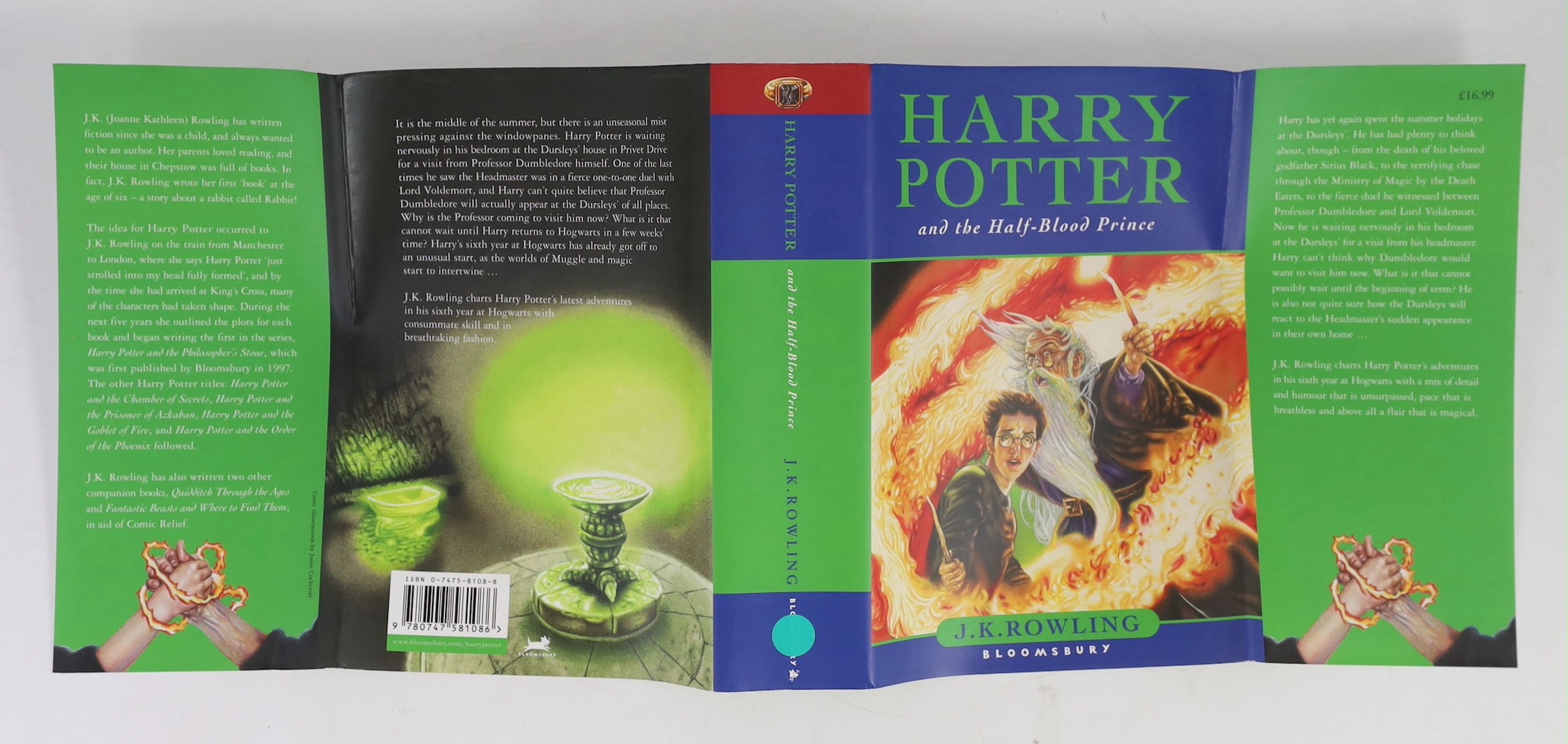 Rowling, J.K - Harry Potter and the Half-Blood Prince, 1st edition, with misprint on p.99, in unclipped d/j, Bloomsbury, London, 2005